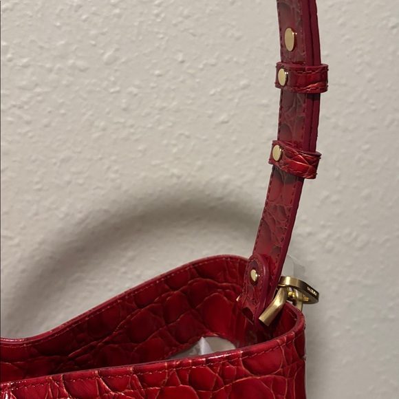 Brahmin Crimson Croc-Embossed Tote - Picture 5 of 10